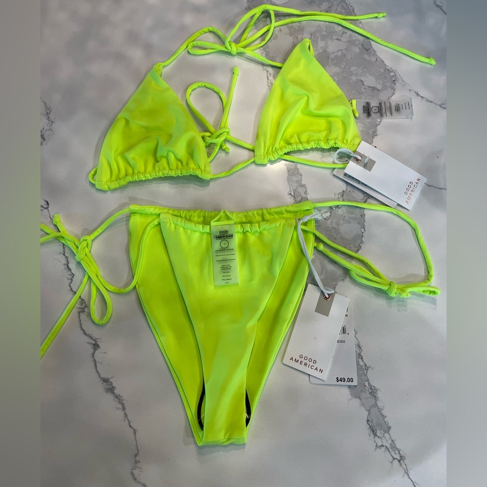 🏝️Good American Tiny Ties Bikini Set
